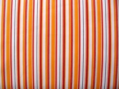  Heather Ross-Lightning Bugs Collection -CreamsicleOrange & Brown Stripe -FQ • $6.59