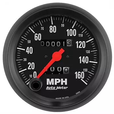 Autometer Z-Series Speedometer 0-160 MPH 3 3/8  Dia Mechanical 2694 • $135.99