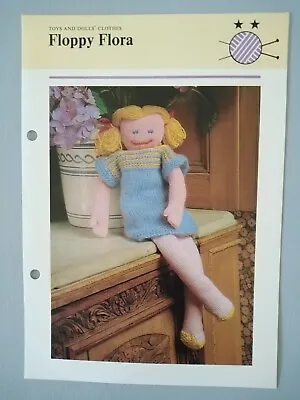 FLOPPY FLORA - Rag Doll - 51cm (20 ) 8ply - HAMLYN A5 Knitting Pattern • £3.07