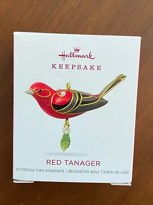 Hallmark 2018 Red Tanager Bird Miniature Ornament • $18.99