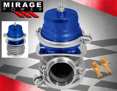 Jdm 50mm Vband Flange External Mounted Turbo Charger Waste Gate Kit Blue • $40.99