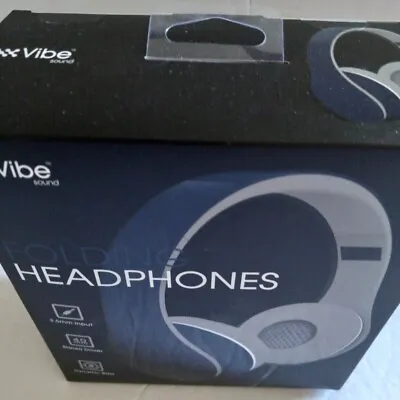 Vibe Sound Folding Headphones Black 3.5 Mm Input NEW** • $8.99