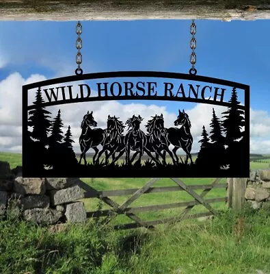 Custom Metal Horse Stall Horse Farm Metal Sign Personalized Barn Sign • $113.99