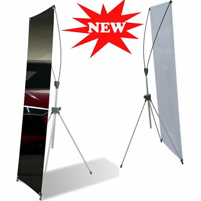 Premium Adjustable Tripod X-Frame Banner Stand Display 24 X63  And 31 ½ X72  • $29.99