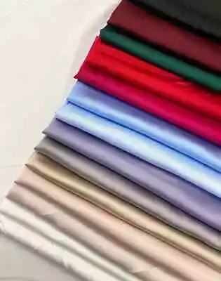 £1.32 • Buy *2 Meters* Poly Satin Silky Bridal Crepe Back Dress Fabric Drape Material 58 