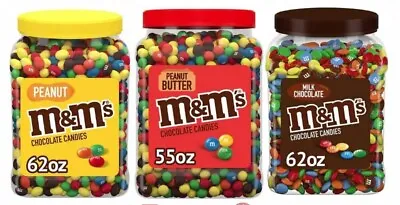 M&M'S Milk Chocolate / Peanut / Peanut Butter - Candy Bulk Jar 62/55oz - Kosher • $28.95