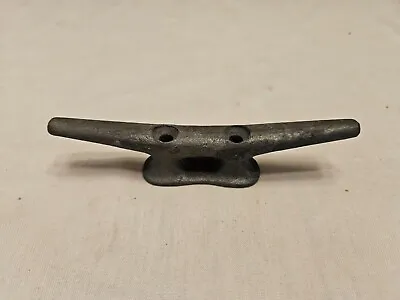 Old Vintage Cast Iron Boat Dock Cleat ~ 6  Long X 2 1/2  X 1  Base • $10