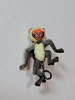 Vtg Tiny Spider Monkey Pin Brooch Made In Korea • $14