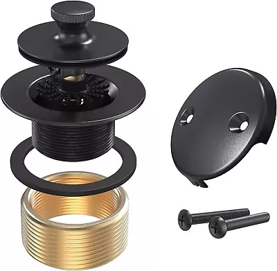 Matte Black Tub Drain And Overflow Kit Replacement Bath Tub Drain Trim SetLift • $46.39