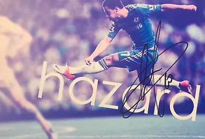 Hand Signed Photo Of EDEN HAZARD CHELSEA FC FOOTBALL SPORT  Autograph • £55