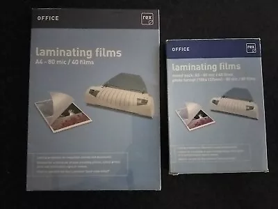 Rex Office Laminating Films 1 Pack X A4 (new) And 1 X Mixed Pack (used) • £4.99