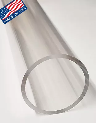 2” OD X 1 3/4  ID X 12  LONG CLEAR ACRYLIC PLEXIGLASS LUCITE TUBE 2  DIAMETER • $16.49