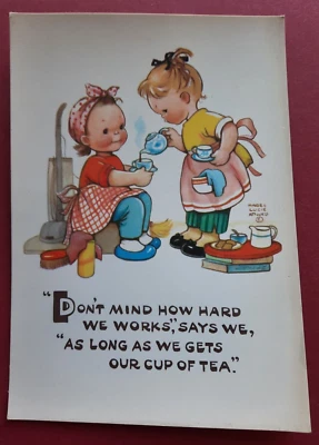 £2.49 • Buy Artist Mabel Lucie Attwell Cup Of Tea Valentines 6326