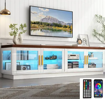 70  Modern TV Stand For TVs Up To 85 High Gloss Entertainment Center W Storage • $224.19