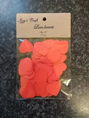 100  Love Hearts Crafts Card Making Decorations Valentine's Day Gifts Party • £1.89