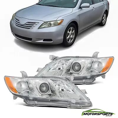 For 2007-2009 Toyota Camry Sedan Factory Style Chrome Headlights Head Lamp Set • $74.98