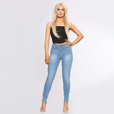 Enzo Womens Stretch Skinny Jeans Ladies Slim Fit Denim Trouser Pants UK Sizes • £16.99