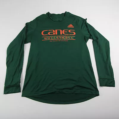 Miami Hurricanes Adidas Creator Long Sleeve Shirt Men's Dark Green Used • $9