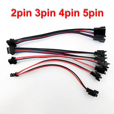 1 Female To 2 Male 2pin 3pin 4pin 5pin JST SM Connector LED Strip Splitter Cable • $19.52