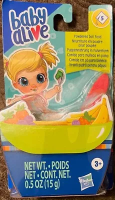 Hasbro Baby Alive Powdered Doll Food - 5 Count Packets & 1 Spoon - New • $11.95