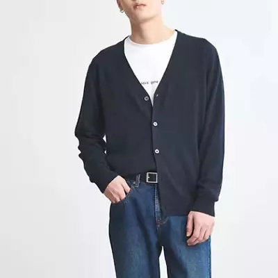 2023 Cashmere Cotton Blended Men's Knitted Cardigan Sweater Autumn V-neck • $47.20