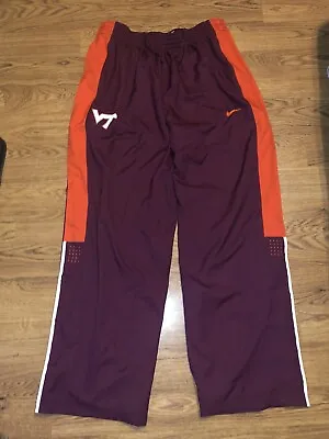 Nike Virginia Tech Hokies Mens Basketball Game Worn Snap Warmup Pants XXL • $19.99