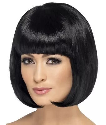 Ladies Bob Fancy Dress Wig Partyrama Costume Wig Black By Smiffys Cosplay  • £9.50