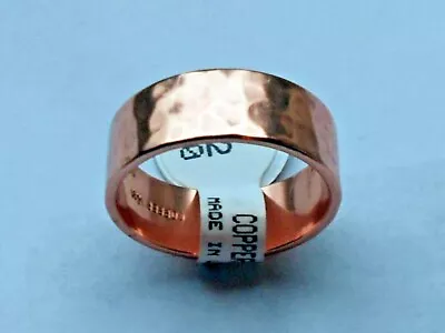 NEW Solid Copper  Hammered  Band Ring Size  5 Thru 11  Pain Relief Folk Lore  • $14.95