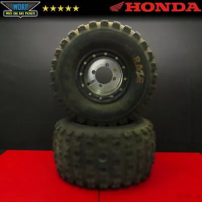 2003 Honda Trx400ex Dwt Yellow Label Racing Beadlock Rear Wheels Tires Rims Set  • $325