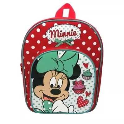 Official Disney Minnie Mouse Character Girls Kids Backpack Rucksack School Bag • £7.99