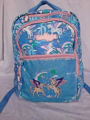 $20 • Buy Smiggle Far Away Backpack Unicorn Print (Cornflower Blue)