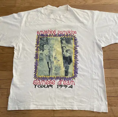 Vtg Smashing Pumpkins Siamese Dream Tour Cotton S-5XL White Unisex Shirt BT0652 • $19.99
