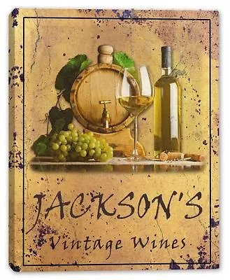 Personalizable Vintage Wine Canvas Sign • $59.95