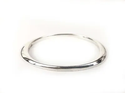 Mexican Solid Sterling Silver 925 Vintage Oval Bangle ESM Eagle Mark 3 Pre-Owned • $85.50