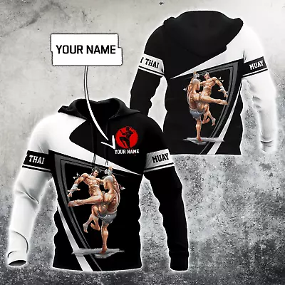 Personalized Muay Thai 3D All Over Print Hoodie Gift For Men And Women Full Size • $33.99