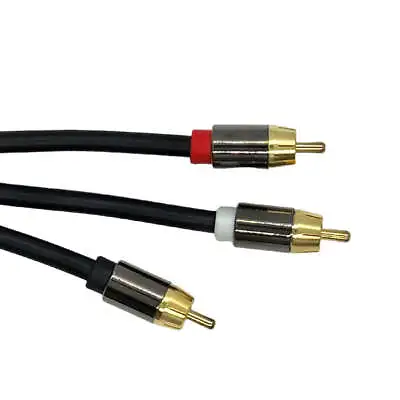 Premium Subwoofer Audio Cable 1 RCA To 2 RCA Y Splitter Gold Plated • $16.50