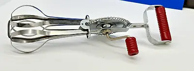 Vintage 50s  EKCO A &J Bakelite Red Handle Egg Beater/Mixer/Utensil/Kitchen Tool • $25