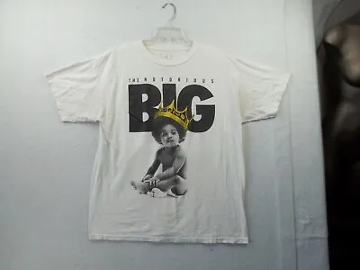 $17.99 • Buy Notorious BIG Mens White Graphic T Shirt Size L EUC!