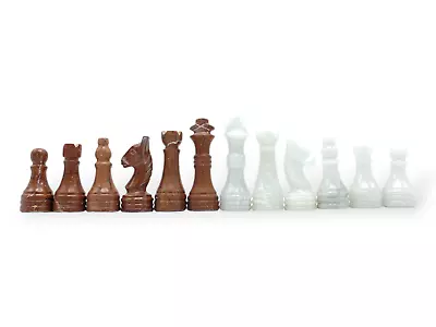 Stone Chess Pieces Ambassador - Weighted Nice Looking - Chessmen Only • $66.67