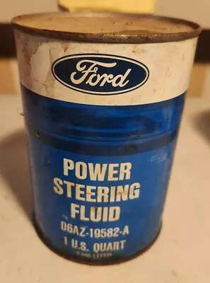 Vintage FORD Power Steering Fluid D6AZ-19582-A 1 U.S. Quart 0.946 Liter Full • $9.50