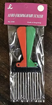 LOT Of 50 Vintage Afro Folding Hair Styler Pick Pik Comb 1970's Era Disco Sealed • $225