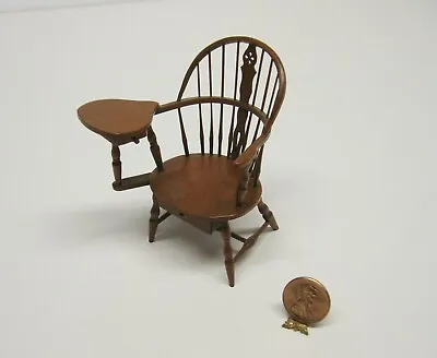 Dollhouse Miniature Clinger Windsor  Writing Arm Chair Cherry 1  Scale • $265