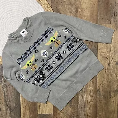 Jumping Beans Star Wars Baby Yoda Holiday Sweater Toddler 3T • $8.26