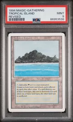 Tropical Island Revised Dual Land MTG Magic: The Gathering Card 1994 PSA 9 • $850