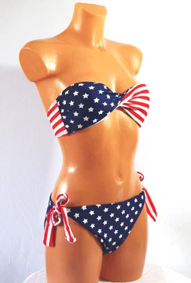 £11.28 • Buy Bikini Bandeau Stars Stripes USA Gr.34, 36