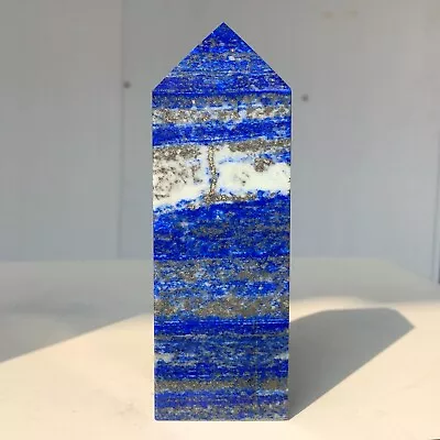 428g Natural Lapis Lazuli Quartz Crystal Tower Obelisk Wand Point Healing P83 • $14.61