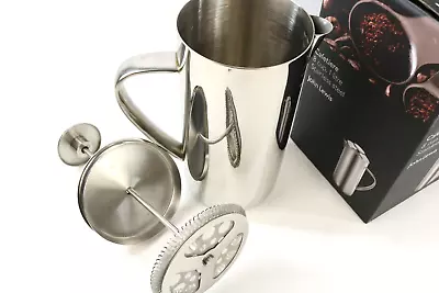 John Lewis Cafetiere 8 Cup 1 Litre Stainless Steel Boxed Excellent Condition • £15