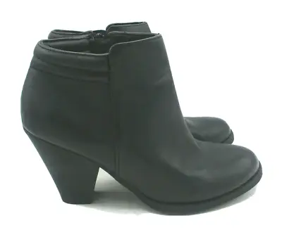  MIA Women's Luce Black Sz 8M Zippered Ankle Boots Leather Booties  • $14.39