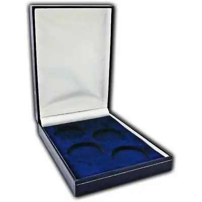 £15.95 • Buy Coin Medal Presentation Box Display Case Four Coin 44mm Navy Blue
