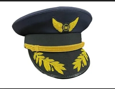£68.82 • Buy Pilot Cap Airline Uniform Captain Hat, First Officer Cap, Pilot Party Costume...